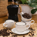 Jogo de 6 Xícaras de Cafezinho 75 Ml Com Pires Ryo Maresia