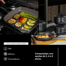 Jogo de Panelas Brinox Ceramic Life 8 Peças – Antiaderente Cerâmico Smart Plus Preto