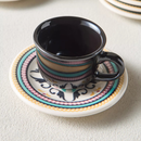 Jogo de 6 Xícaras Pequenas 65 Ml Com Pires Floreal Luiza