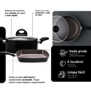 Jogo de Panelas Brinox Ceramic Life 8 Peças – Antiaderente Cerâmico Smart Plus Preto