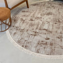 Tapete Dubai 1,50x1,50 Redondo Antiderrapante Moderno Misto