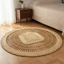 Tapete Em Palha Natural Com 130cm Decoração Sala Rustico