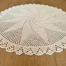 Tapete Crochê Redondo Grande P/ Sala Artesanal Algodão Macio