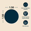 Tapete Dubai 1,50x1,50 Redondo Antiderrapante Moderno Misto