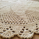 Tapete Crochê Redondo Grande P/ Sala Artesanal Algodão Macio